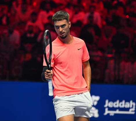 2025 ATP, Tennis Herren Tennis Herren NextGen Finals - Jeddah Dino Prizmic from Spain during his second round match at the 2025 ATP NextGen Finals in Jeddah, Saoudi Arabia, on December 19, 2025.