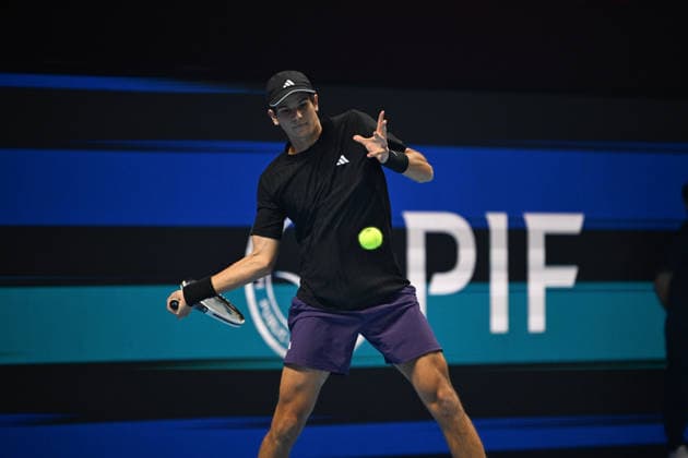 2025 ATP, Tennis Herren Tennis Herren Next Gen Finals - Jeddah Rafael Jodra during his second round match at the 2025 ATP Next Gen. Finals in Jeddah, Saoudi Arabia, on December 19, 2025.
