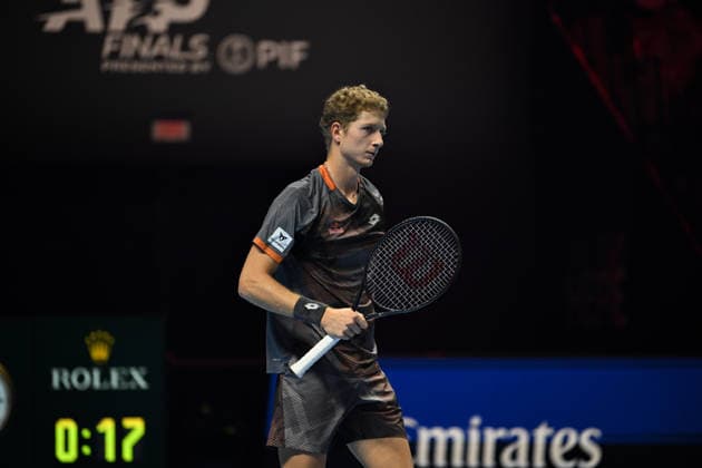 2025 ATP, Tennis Herren Tennis Herren Next Gen Finals - Jeddah Martin Landaluce during his second round match at the 2025 ATP Next Gen Finals in Jeddah, Saoudi Arabia, on December 19, 2025.
