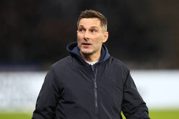 19.12.2025, xtgx, Fussball 2. Bundesliga, Hertha BSC Berlin - Arminia Bielefeld emspor, v.l. Stefan Leitl (Hertha, Trainer) Portrait, Portraet, Einzelbild (DFL DFB REGULATIONS PROHIBIT ANY USE OF PHOTOGRAPHS as IMAGE SEQUENCES and or QUASI-VIDEO) Berlin
