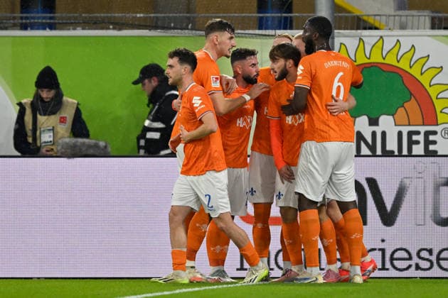 Paderborn, Home Deluxe Arena, 19.12.25, GER, Herren, 2.Bundesliga, Saison 2025-2026, SC Paderborn 07 - SV Darmstadt 98 Bild: Killian CORREDOR (Darmstadt) jubelt nach seinem Tor zum 0:2 DFL regulations prohibit any use of photographs as image sequences and or quasi-video. NRW Deutschland