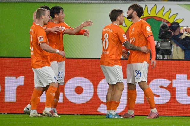 Paderborn, Home Deluxe Arena, 19.12.25, GER, Herren, 2.Bundesliga, Saison 2025-2026, SC Paderborn 07 - SV Darmstadt 98 Bild: Killian CORREDOR (Darmstadt) jubelt nach seinem Tor zum 0:2 DFL regulations prohibit any use of photographs as image sequences and or quasi-video. NRW Deutschland