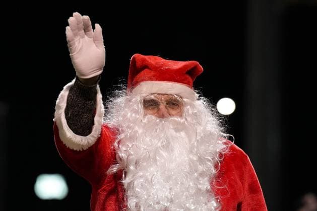 Father Christmas interacts with fans before kick-off Northampton Town v AFC Wimbledon, Sky Bet League One, Football, Sixfields Stadium, Northampton, UK - 19 Dec 2025Northampton Sixfields Stadium United Kingdom EDITORIAL USE ONLY No use with unauthorised audio, video, data, fixture lists, club league logos or live services. Online in-match use limited to 120 images, no video emulation. No use in betting, games or single club league player publications. Copyright: xJoexToth Shutterstockx 16142729i