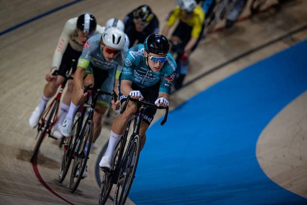 ARENZ Leon: DM Omnium 2025 - Frankfurt Oder ARENZ Leon ( GER ) REMBE rad-net Querformat - quer - horizontal - Landscape - Event Veranstaltung: DM Omnium 2025 - Deutsche Meisterschaft - Category Kategorie: Cycling - Track cycling, Rad, Radsport, Bahnrad, Bahn National Championship Omnium - Elite Men - Location Ort: Europe Germany - Brandenburg - Märkisch Oderland - Frankfurt Oder - Oderlandhalle - Discipline: Omnium Scratch 1. Race - Distance: 10 km - Date Datum: 19.12.2025 Friday Day 1 -