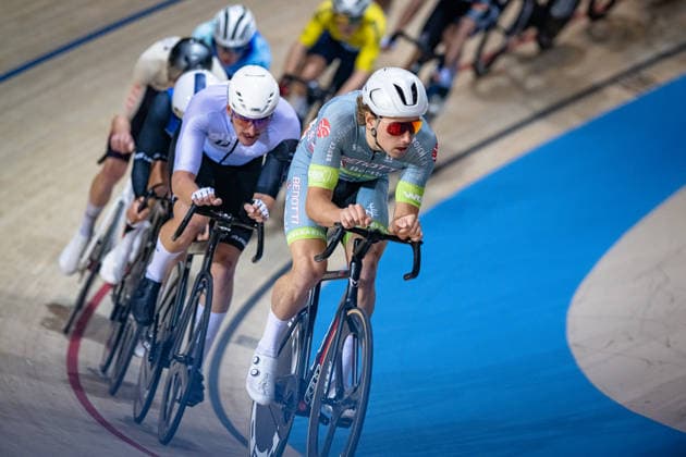 NOLDE Tobias: DM Omnium 2025 - Frankfurt Oder NOLDE Tobias ( GER ) Team Benotti Berthold Querformat - quer - horizontal - Landscape - Event Veranstaltung: DM Omnium 2025 - Deutsche Meisterschaft - Category Kategorie: Cycling - Track cycling, Rad, Radsport, Bahnrad, Bahn National Championship Omnium - Elite Men - Location Ort: Europe Germany - Brandenburg - Märkisch Oderland - Frankfurt Oder - Oderlandhalle - Discipline: Omnium Scratch 1. Race - Distance: 10 km - Date Datum: 19.12.2025 Friday Day 1 -