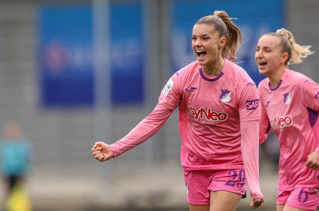 GER, Hoffenheim, TSG Hoffenheim vs Carl Zeiss Jena, Google Pixel Frauen Bundesliga, Fussball, DFB, Spielzeit 2025 2026, Dietmar-Hopp-Stadion, 14. Spieltag im Bild: Selina Cerci (TSG 1899 Hoffenheim Frauen 29), Tor, Jubel und Freude, Emotionen DFB DFL REGULATIONS PROHIBIT ANY USE OF PHOTOGRAPHS AS IMAGE SEQUENCES AND OR QUASI-VIDEO, 20.12.2025 Copyright: HMBxMedia HendrikxHamelau