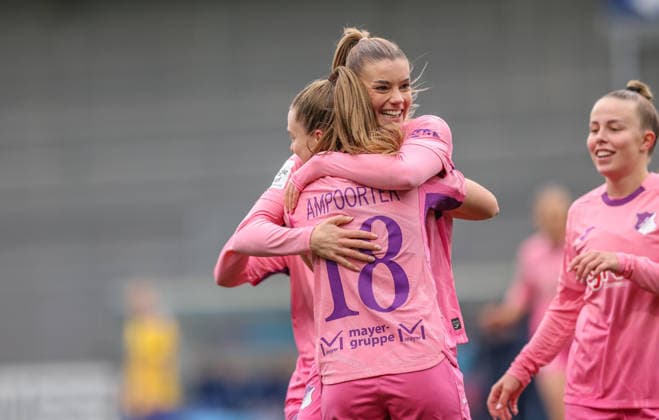 GER, Hoffenheim, TSG Hoffenheim vs Carl Zeiss Jena, Google Pixel Frauen Bundesliga, Fussball, DFB, Spielzeit 2025 2026, Dietmar-Hopp-Stadion, 14. Spieltag im Bild: Selina Cerci (TSG 1899 Hoffenheim Frauen 29), Tor, Jubel und Freude, Emotionen DFB DFL REGULATIONS PROHIBIT ANY USE OF PHOTOGRAPHS AS IMAGE SEQUENCES AND OR QUASI-VIDEO, 20.12.2025 Copyright: HMBxMedia HendrikxHamelau