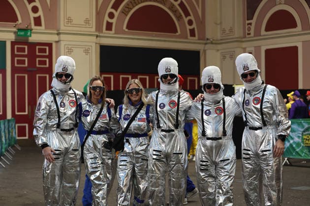 20th December 2025, Alexandra Palace, London, England; 2025 PDC Paddy Power World Darts Championship Day Ten; Fans in fancy dress during the afternoon matches  KatiexChan
