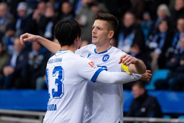 2. Bundesliga VfL Bochum 1848 vs Karlsruher SC Wanitzek, Marvin (C) of Karlsruher 1848 Scored during the 2. Bundesliga match against Bochum at Vonovia Ruhrstadion in Bochum, Germany, on December 20, 2025. Kick-off at 13:00. Copyright: xTaiseixIwamotox