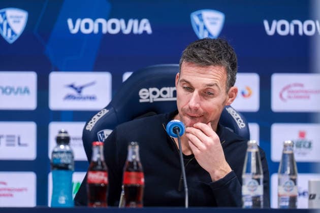 20.12.2025, Fussball, Saison 2025 2026, 2. Bundesliga, 17. Spieltag, VfL Bochum 1848 - Karlsruher SC, Pressekonferenz mit Cheftrainer Christian Eichner (Karlsruher SC), Bochum Vonovia Ruhrstadion NRW Deutschland xRHR-FOTO DEx