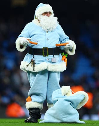 Father Christmas at Manchester City Manchester City v West Ham United, Premier League, Football, Etihad Stadium, Manchester, UK - 20 Dec 2025Manchester Etihad Stadium United Kingdom EDITORIAL USE ONLY No use with unauthorised audio, video, data, fixture lists, club league logos or live services. Online in-match use limited to 120 images, no video emulation. No use in betting, games or single club league player publications. Copyright: xMattxWest Shutterstockx 16148949s