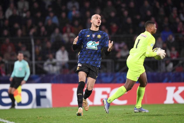 US Lusitanos Saint-Maur v LOSC Lille - French Cup 2025 2026 08 Ethan MBAPPE (losc) during the French Cup match between US Lusitanos Saint-Maur and Lille at Stade Dominque Duvauchelle on December 20, 2025 in Creteil, France. Creteil France  Copyright: xFEPx 776432249