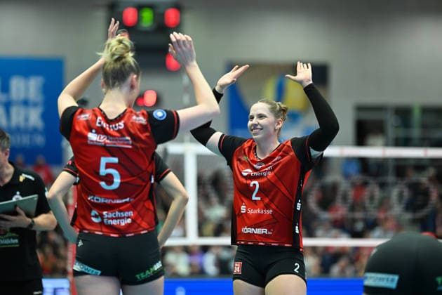 Larissa Winter (Dresdner SC, 2) Dresdner SC vs. Schwarz-Weiß Erfurt, 1. Volleyball Bundesliga Damen, Spielzeit 2025 2026, 20.12.2025 Dresdner SC vs. Schwarz-Weiß Erfurt, 1. Volleyball Bundesliga Damen, Spielzeit 2025 2026, 20.12.2025 Dresden Copyright: xEibner-Pressefoto xHoepnerx EP_PHR