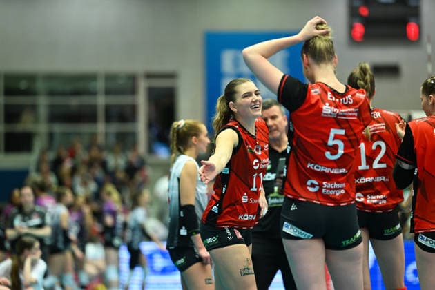 Amanda Siksna (Dresdner SC, 11) Dresdner SC vs. Schwarz-Weiß Erfurt, 1. Volleyball Bundesliga Damen, Spielzeit 2025 2026, 20.12.2025 Dresdner SC vs. Schwarz-Weiß Erfurt, 1. Volleyball Bundesliga Damen, Spielzeit 2025 2026, 20.12.2025 Dresden Copyright: xEibner-Pressefoto xHoepnerx EP_PHR