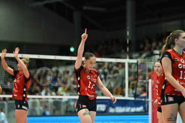 Lorena Lorber Fijok (Dresdner SC, 17) Dresdner SC vs. Schwarz-Weiß Erfurt, 1. Volleyball Bundesliga Damen, Spielzeit 2025 2026, 20.12.2025 Dresdner SC vs. Schwarz-Weiß Erfurt, 1. Volleyball Bundesliga Damen, Spielzeit 2025 2026, 20.12.2025 Dresden Copyright: xEibner-Pressefoto xHoepnerx EP_PHR
