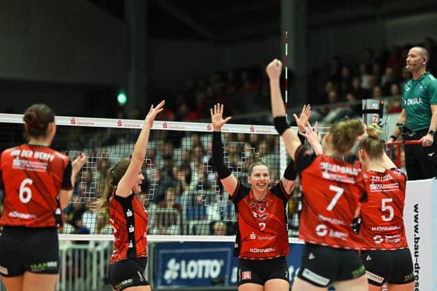 Larissa Winter (Dresdner SC, 2) Dresdner SC vs. Schwarz-Weiß Erfurt, 1. Volleyball Bundesliga Damen, Spielzeit 2025 2026, 20.12.2025 Dresdner SC vs. Schwarz-Weiß Erfurt, 1. Volleyball Bundesliga Damen, Spielzeit 2025 2026, 20.12.2025 Dresden Copyright: xEibner-Pressefoto xHoepnerx EP_PHR