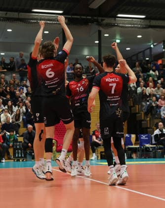Ludwigsburg , Volleyball Bundesliga , Barock Volleys MTV Ludwigsburg vs. SV Warnemünde , Jubel Ludwigsburg