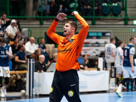 Christopher Rudeck (Bergischer HC, 01) jubelt und freut sich Bergischer HC vs. TBV Lemgo Lippe, Handball, 1. Bundesliga, 18. Spieltag, Saison 2025 2026, 20.12.2025 Bergischer HC vs. TBV Lemgo Lippe, Handball, 1. Bundesliga, 18. Spieltag, Saison 2025 2026, 20.12.2025 Wuppertal Copyright: xEibner-Pressefoto DamianxKruczynx EP_DKI