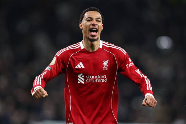 London, England, 20th December 2025. Hugo Ekitike of Liverpool celebrates after the Tottenham Hotspur vs Liverpool Premier League match at the Tottenham Hotspur Stadium, London. Picture credit should read: Paul Terry Sportimage EDITORIAL USE ONLY. No use with unauthorised audio, video, data, fixture lists, club league logos or live services. Online in-match use limited to 120 images, no video emulation. No use in betting, games or single club league player publications. SPI_042_PT_Tottenham_Liverpool SPI-4387-0042