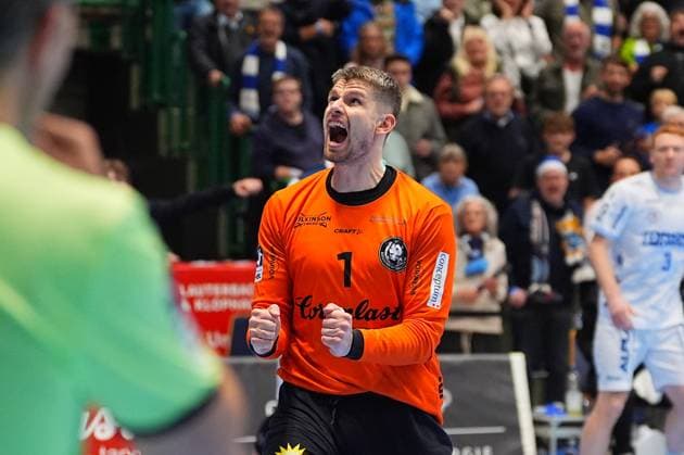 RECORD DATE NOT STATED Szene mit Christopher Rudeck (1; Bergischer HC) Christopher Rudeck (1; Bergischer HC) in Aktion