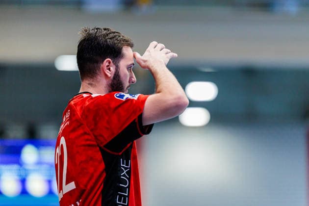 Bence Hornyak (TuS N-Luebbecke, 22) GER, TuS N-Luebbecke vs. HSG Krefeld Niederrhein, Handball, 2. Bundesliga, 16. Spieltag, Spielzeit 2025 2026, 20.12.2025 GER, TuS N-Luebbecke vs. HSG Krefeld Niederrhein, Handball, 2. Bundesliga, 16. Spieltag, Spielzeit 2025 2026, 20.12.2025 Luebbecke Copyright: xEibner-Pressefoto JanxRollingerx EP_JSK