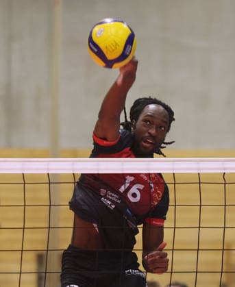 Ludwigsburg , Volleyball Bundesliga , Barock Volleys MTV Ludwigsburg vs. SV Warnemünde , Nyherowo Omene ( Ludwigsburg )