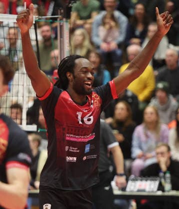 Ludwigsburg , Volleyball Bundesliga , Barock Volleys MTV Ludwigsburg vs. SV Warnemünde , Nyherowo Omene ( Ludwigsburg )