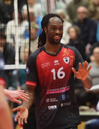 Ludwigsburg , Volleyball Bundesliga , Barock Volleys MTV Ludwigsburg vs. SV Warnemünde , Nyherowo Omene ( Ludwigsburg )