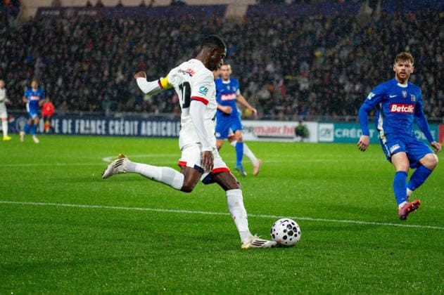 FOOTBALL : Vendee Fontenay Foot vs Paris Saint Germain PSG - Coupe de France - 32e de finale - 20 12 2025 Ousmane DembÃ lÃ (Paris SG) NantesFrance  Copyright: xEmilienxJousselinx
