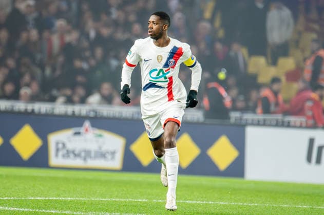 FOOTBALL : Vendee Fontenay Foot vs Paris Saint Germain PSG - Coupe de France - 32e de finale - 20 12 2025 Ousmane DembÃ lÃ (Paris SG) NantesFrance  Copyright: xEmilienxJousselinx