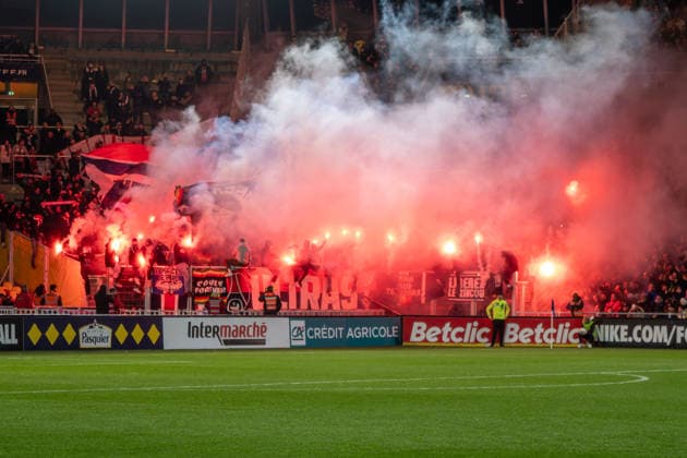 FOOTBALL : Vendee Fontenay Foot vs Paris Saint Germain PSG - Coupe de France - 32e de finale - 20 12 2025 Ambiance supportes du Paris SG NantesFrance  Copyright: xEmilienxJousselinx