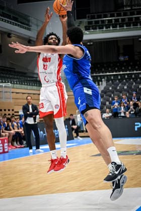 Barmer 2. Basketball Bundesliga ProA: RheinStars Köln vs HAKRO Merlins Crailsheim, 20.12.2025 Michael Jordan Miller (RheinStarsKöln 23), Barmer 2. Basketball Bundesliga ProA: RheinStars Köln vs HAKRO Merlins Crailsheim am 20.12.2025 im Castello Düsseldorf in Düsseldorf (Nordrhein-Westfalen) Copyright: xBEAUTIFULxSPORTS Mueller-Laschetx