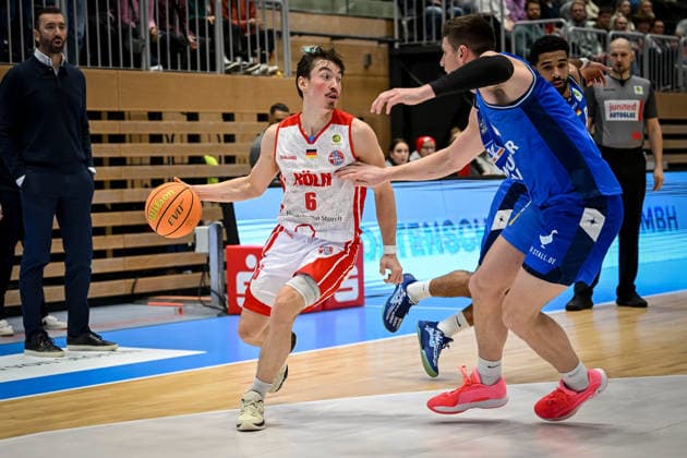 Barmer 2. Basketball Bundesliga ProA: RheinStars Köln vs HAKRO Merlins Crailsheim, 20.12.2025 Jasper Günther (RheinStarsKöln 6), Barmer 2. Basketball Bundesliga ProA: RheinStars Köln vs HAKRO Merlins Crailsheim am 20.12.2025 im Castello Düsseldorf in Düsseldorf (Nordrhein-Westfalen) Copyright: xBEAUTIFULxSPORTS Mueller-Laschetx
