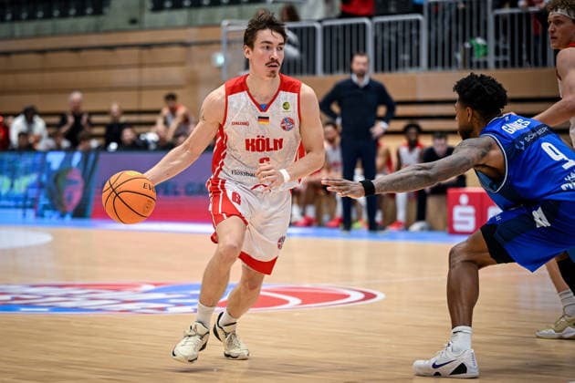 Barmer 2. Basketball Bundesliga ProA: RheinStars Köln vs HAKRO Merlins Crailsheim, 20.12.2025 Jasper Günther (RheinStarsKöln 6), Barmer 2. Basketball Bundesliga ProA: RheinStars Köln vs HAKRO Merlins Crailsheim am 20.12.2025 im Castello Düsseldorf in Düsseldorf (Nordrhein-Westfalen) Copyright: xBEAUTIFULxSPORTS Mueller-Laschetx