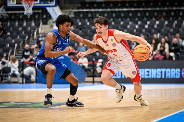 Barmer 2. Basketball Bundesliga ProA: RheinStars Köln vs HAKRO Merlins Crailsheim, 20.12.2025 Jasper Günther (RheinStarsKöln 6), Barmer 2. Basketball Bundesliga ProA: RheinStars Köln vs HAKRO Merlins Crailsheim am 20.12.2025 im Castello Düsseldorf in Düsseldorf (Nordrhein-Westfalen) Copyright: xBEAUTIFULxSPORTS Mueller-Laschetx