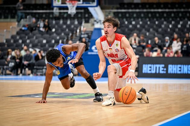 Barmer 2. Basketball Bundesliga ProA: RheinStars Köln vs HAKRO Merlins Crailsheim, 20.12.2025 Jasper Günther (RheinStarsKöln 6), Barmer 2. Basketball Bundesliga ProA: RheinStars Köln vs HAKRO Merlins Crailsheim am 20.12.2025 im Castello Düsseldorf in Düsseldorf (Nordrhein-Westfalen) Copyright: xBEAUTIFULxSPORTS Mueller-Laschetx