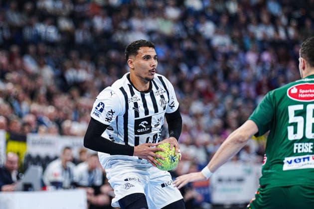 Mohab Abdelhak (THW Kiel, 48 GER, THW Kiel vs. TSV Hannover-Burgdorf, Handball, 1. Bundesliga, Spieltag 18, Saison 2025 2026, 20.12.2025 GER, THW Kiel vs. TSV Hannover-Burgdorf, Handball, 1. Bundesliga, Spieltag 18, Saison 2025 2026, 20.12.2025 Kiel Copyright: xEibner-Pressefoto MarcelxvonxFehrnx EP_MFN