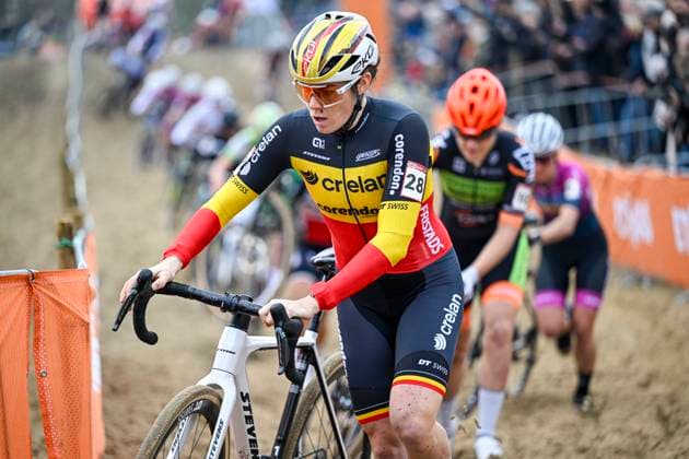 UCI Cyclocross World Cup 2025-2026 Koksijde KOKSIJDE, BELGIUM - DECEMBER 21 : Norbert Riberolle Marion (BEL) of Crelan - Corendon in action during the 6th leg of the Koksijde UCI Cyclocross World Cup 2025-2026 a cyclocross race for Women Elite on December 21, 2025 in Koksijde, Belgium, 21 12 2025 ( Koksijde Belgium  Copyright: xNicoxVereeckenx