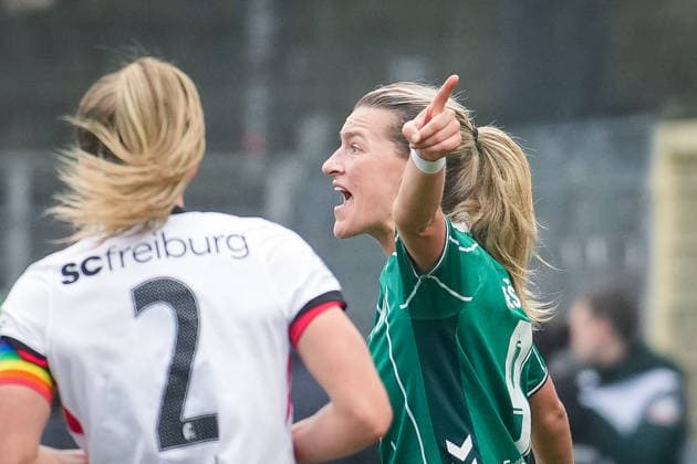 Fussball, Google Pixel Frauen-Bundesliga, 14 .Spieltag, 2025 2026, SC Freiburg vs. SV Werder Bremen, 21.12.2025, Dreisamstadion, Freiburg,: MEDINA DEÅ IÄÜ (SV Werder Bremen,9) Freiburg Dreisamstadion Baden-Württemberg Deutschland Copyright: xFINLEYxMÖRCHx
