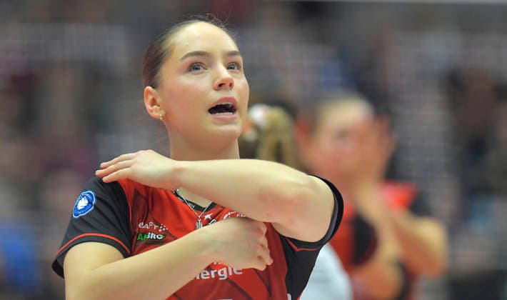 20.12.2025, Dresdens Lorena Lorber Fijok, Volleyball, 1. Bundesliga, Dresdner SC - Schwarz-Weiss Erfurt 3:0, (c) Dresden