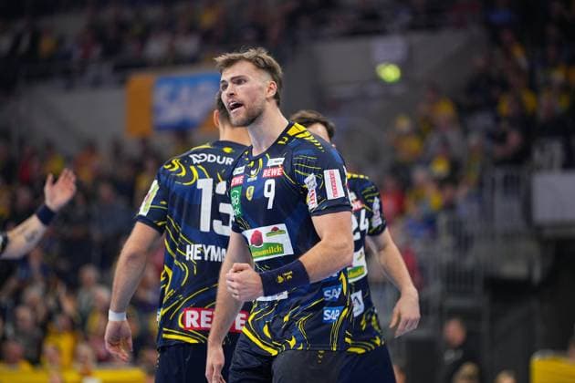 RECORD DATE NOT STATED Szene mit Steven Plucnar Jacobsen (9; Rhein Neckar Löwen) Steven Plucnar Jacobsen (9; Rhein Neckar Löwen) in Aktion