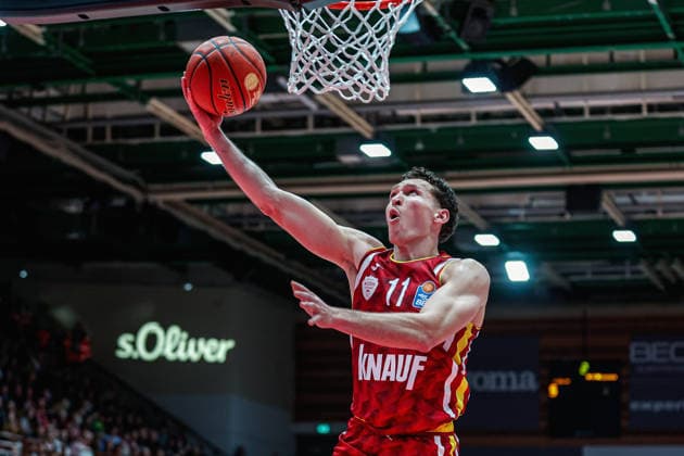 Im Bild: Brae Ivey (Wuerzburg Baskets, 11) 21.12.2025, Basketball, Fitness First Wuerzburg Baskets vs. SYNTAINICS MBC, easyCredit BBL, 11. Spieltag, Deutschland, Wuerzburg, tectake-Arena, Copyright: HMBxMedia xJulienxBecker