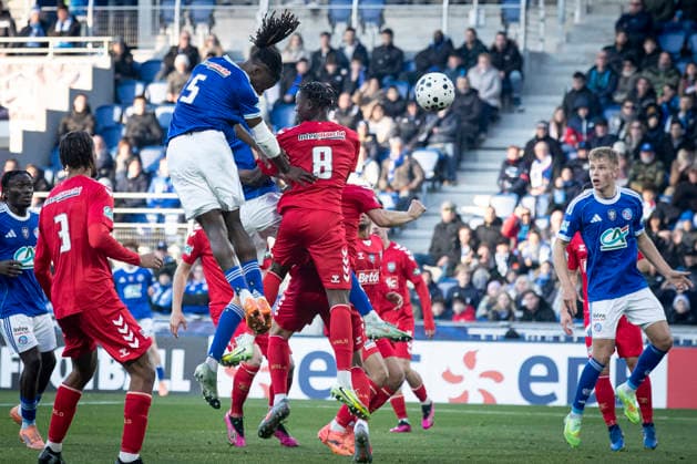 FOOTBALL : Racing de Strasbourg (RCS) vs Dunkerque- Coupe de France - 32e de finale - 21 12 2025 Stade de la Meinau. Strasbourg - France IsmaÃ«l DoukourÃ 6 (RCS) but  Copyright: xElyxandroxCEGARRAx