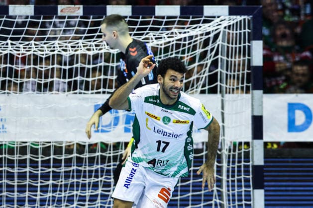 Ahmed Khairi (SC DHfK Leipzig,17) - Handball Bundesliga Saison 2025-2026 SC Magdeburg vs. SC DHFK Leipzig in der GETEC Arena in Magdeburg - Aktion,Handball,Deutschland,21.12.2025