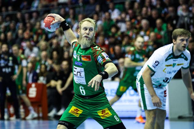 Matthias Musche (SC Magdeburg,6) - Handball Bundesliga Saison 2025-2026 SC Magdeburg vs. SC DHFK Leipzig in der GETEC Arena in Magdeburg - Aktion,Handball,Deutschland,21.12.2025