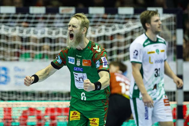 Matthias Musche (SC Magdeburg,6) - Handball Bundesliga Saison 2025-2026 SC Magdeburg vs. SC DHFK Leipzig in der GETEC Arena in Magdeburg - Aktion,Handball,Deutschland,21.12.2025