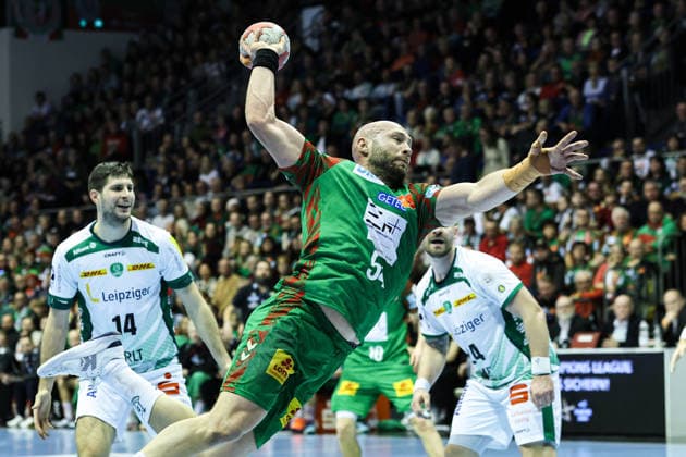 Oscar Bergendahl (SC Magdeburg,54) - Handball Bundesliga Saison 2025-2026 SC Magdeburg vs. SC DHFK Leipzig in der GETEC Arena in Magdeburg - Aktion,Handball,Deutschland,21.12.2025