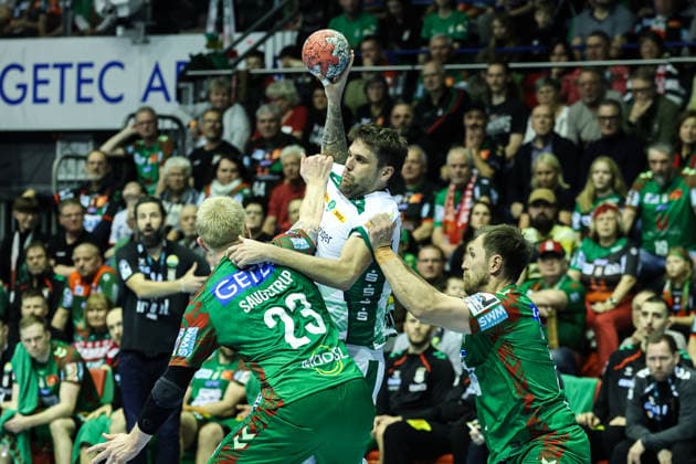 Dean Bombac (SC DHfK Leipzig,67) - Handball Bundesliga Saison 2025-2026 SC Magdeburg vs. SC DHFK Leipzig in der GETEC Arena in Magdeburg - Aktion,Handball,Deutschland,21.12.2025
