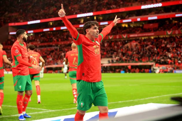 RABAT, MOROCCO - DECEMBER 21: Brahim Abdelkader Diaz of Morocco during the Africa Cup of Nations (AFCON) match between Morocco and Comoros at Prince Moulay El Hassan Stadium on December 21 in Rabat, Morocco. Photo by Vincent Kamto Copyright: xVincentxKAMTOx