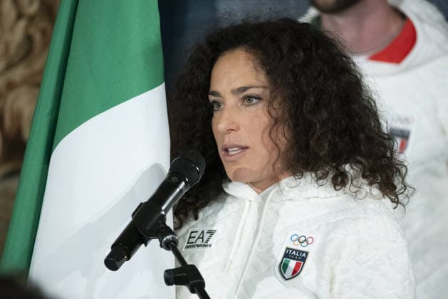 Foto IPP Diego Nangano Cappello Roma 22-12-2025 Cerimonia di consegna della Bandiera agli atleti italiani in partenza per i Giochi Olimpici e Paralimpici di Milano Cortina 2026 nella foto: Federica Brignone (Sciatrice alpina) Italy Photo Press - World Copyright italy ITALY  Copyright: xR4924_italyphotopressx
